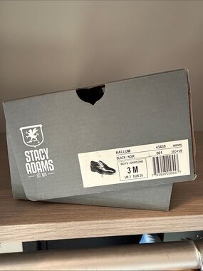 Stacy Adams Kallum Boys Dress Shoe Box — Gray
